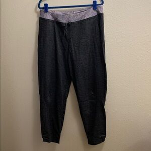 Patagonia Hampi Rock Climbing Jogger Pants Ink Black Purple Large Gorpcore Hemp